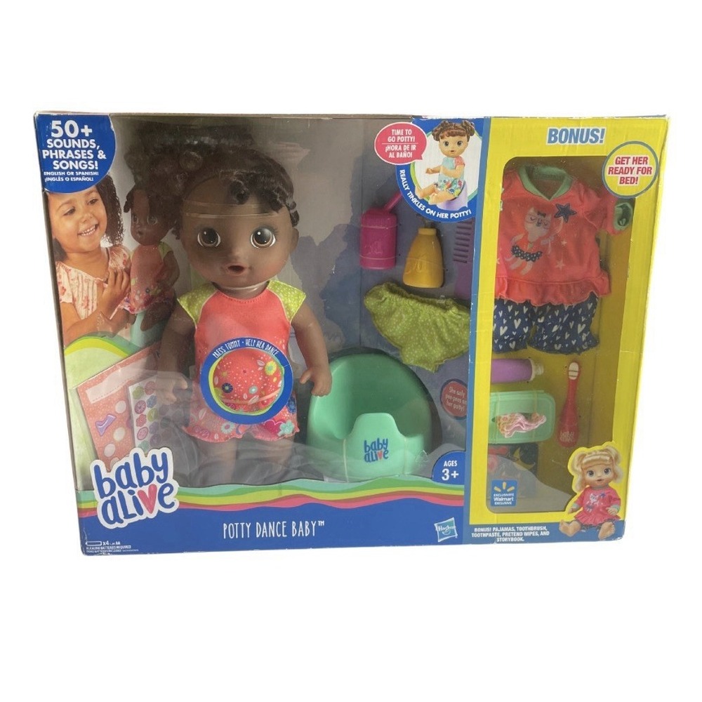 NEW in Box! Baby Alive Potty Dance Baby African American Doll